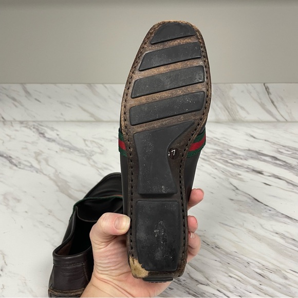 Gucci Sherry Line Leather Loafers - Picture 13 of 14